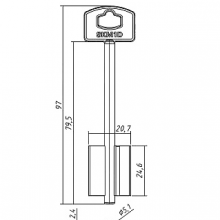 СЕКЬЮРЕМ-1  (97x24.6x20.7мм) (5.1мм)