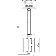 СЕКЬЮРЕМ-3  (95/50x24.2x21мм) (4.3мм)