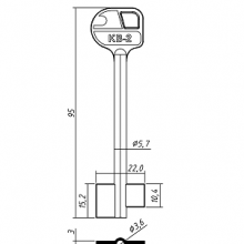 КАВИ-2  (95х15.2x22мм) (сейф 5.7х3.6мм)