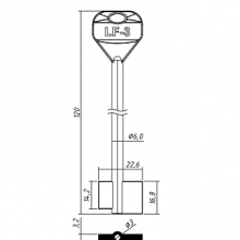 ЛФ-3  (120х16.8x22.6мм) (сейф 6.0х3.0мм)