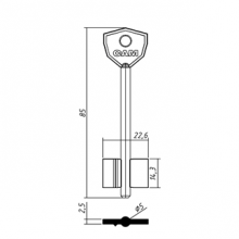 САМ-3   (85x14.3x22.6мм)  удлинённый
