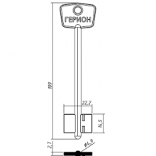 ГЕРИОН-4 (109x14.5x22.2мм) (4.9мм) (длинный узкий)