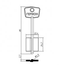 ГЕРИОН-5 (85x24.2x22.4мм) (4.9мм) (новый профиль)