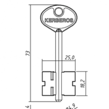 КЕРБ-3 (73x18.2x25мм) (4.9мм) короткий