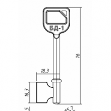 БОДА-1 (76x16.3x18.3мм) (5.7мм)