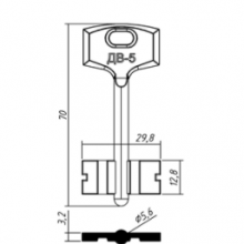 ДВ-05 (70x12.8x29.8мм) (5.6мм) (Паневежис)