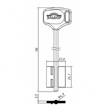ЭЛЬБОР-11ПЛ (116x24.1x22мм)(длинный широкий)