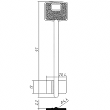 ЧИЗА-08 (97x13x20.4мм) (4.4мм)